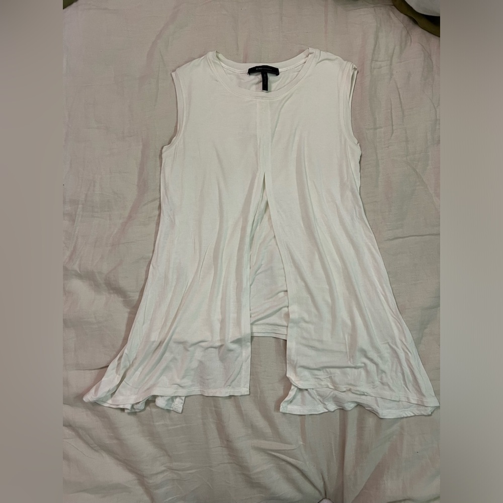 BCBGMaxAzria offwhite Sleeveless Tank Top